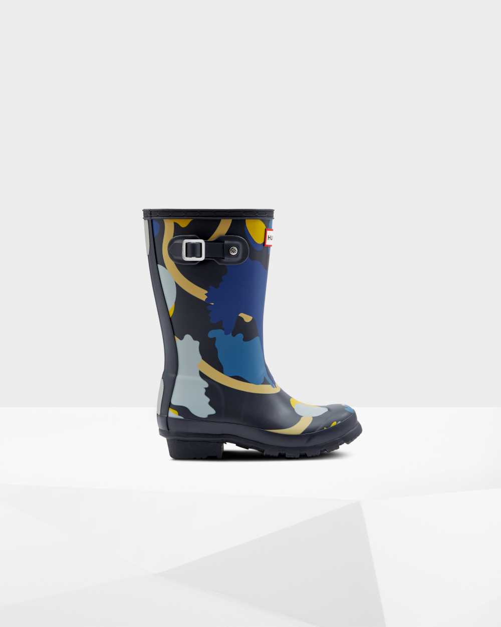 Hunter Original Big Rockpool Camo Kids Rain Boots NZ-95053J Navy Camo